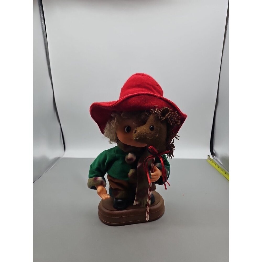 VTG Telco 12" SMALL FRY Motion-ettes Animated Musical Christmas Boy Horse Video‎